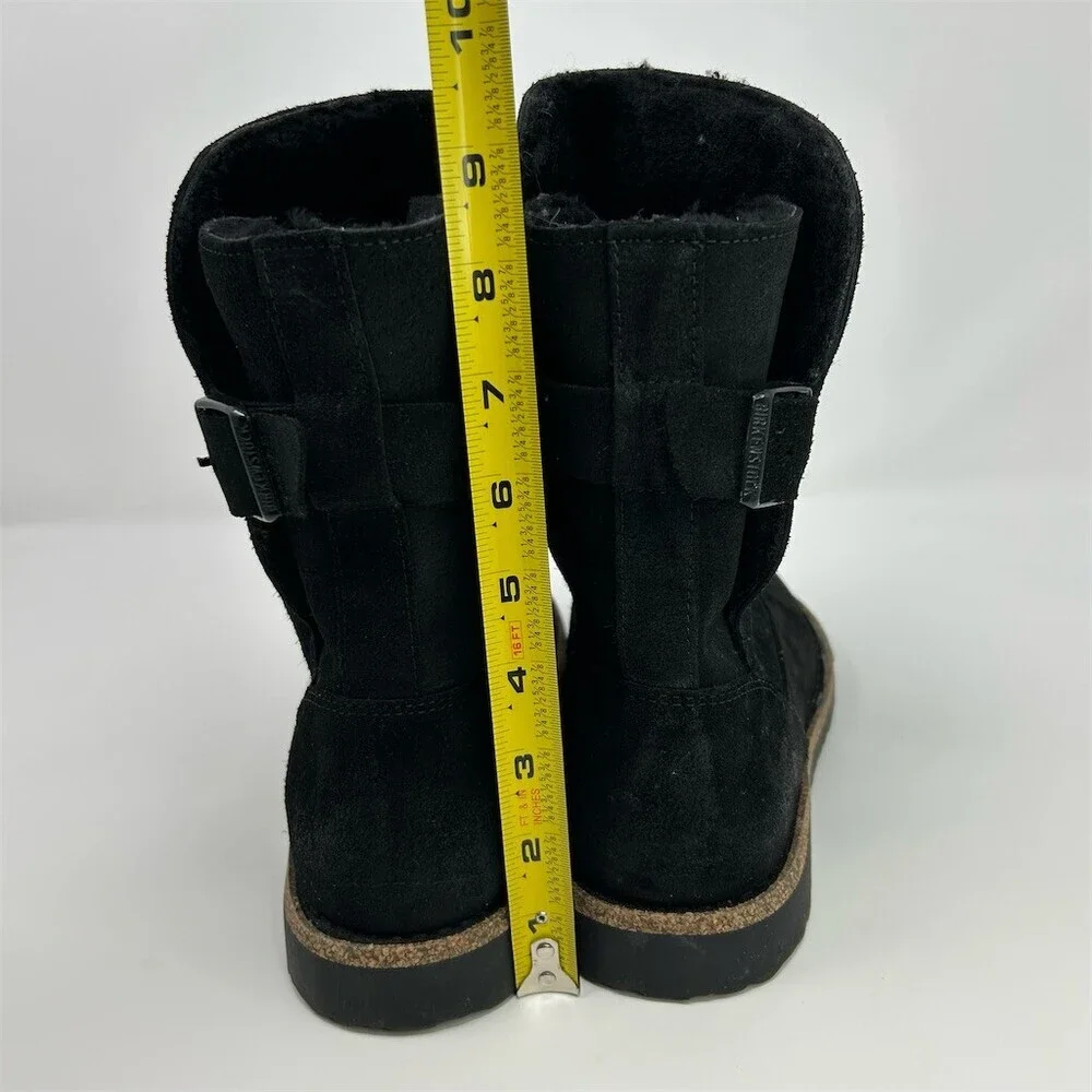 Birkenstock Uppsala Shearling Womens Mid-Calf Winter Boots Black Buckle EU 40 - Picture 9 of 11